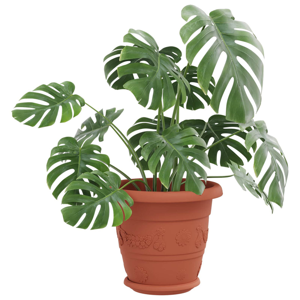 Vidaxl plantenpotten 24 pcs baksteenrood ø 26 x 21.5 cm kunststof