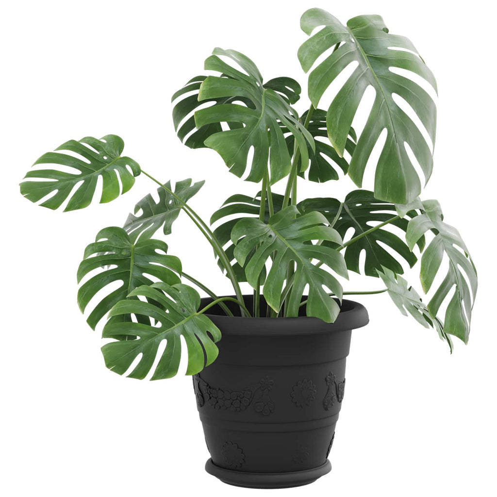 Vidaxl plantenpotten 24 pcs zwart ø 26 x 21.5 cm kunststof