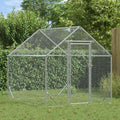 Vidaxl kippenhok zilver 200x170x177cm gegalvaniseerd staal