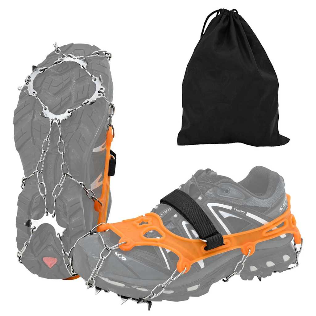 Vidaxl ijs-klemmen voor schoenen oranje xl