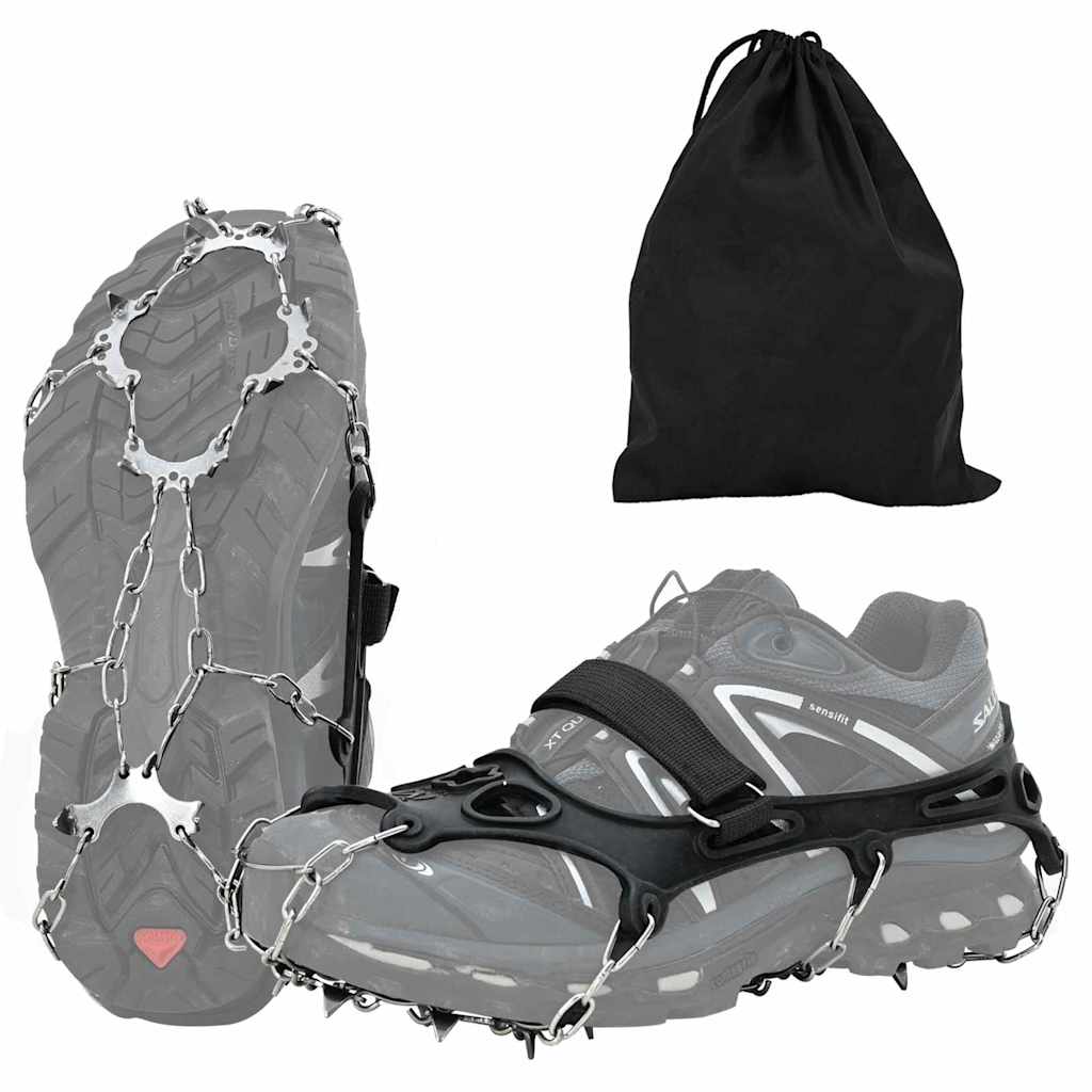 Vidaxl ijs-klemmen voor schoenen zwart xl