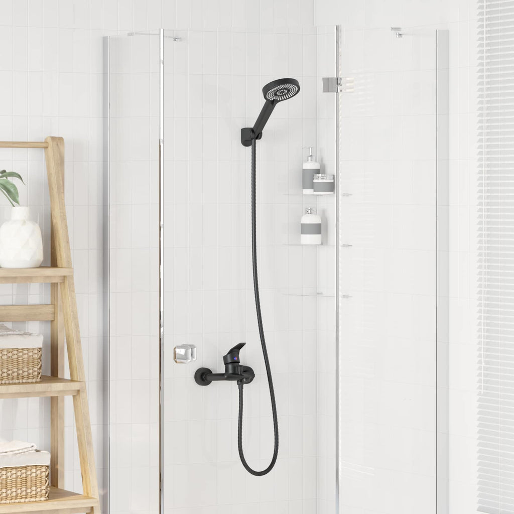 Vidaxl doucheset zwart g 1 2 inch
