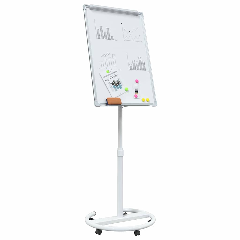 Vidaxl magnetisch whiteboard grijs en wit 62 x 62,5 x 197 cm eps