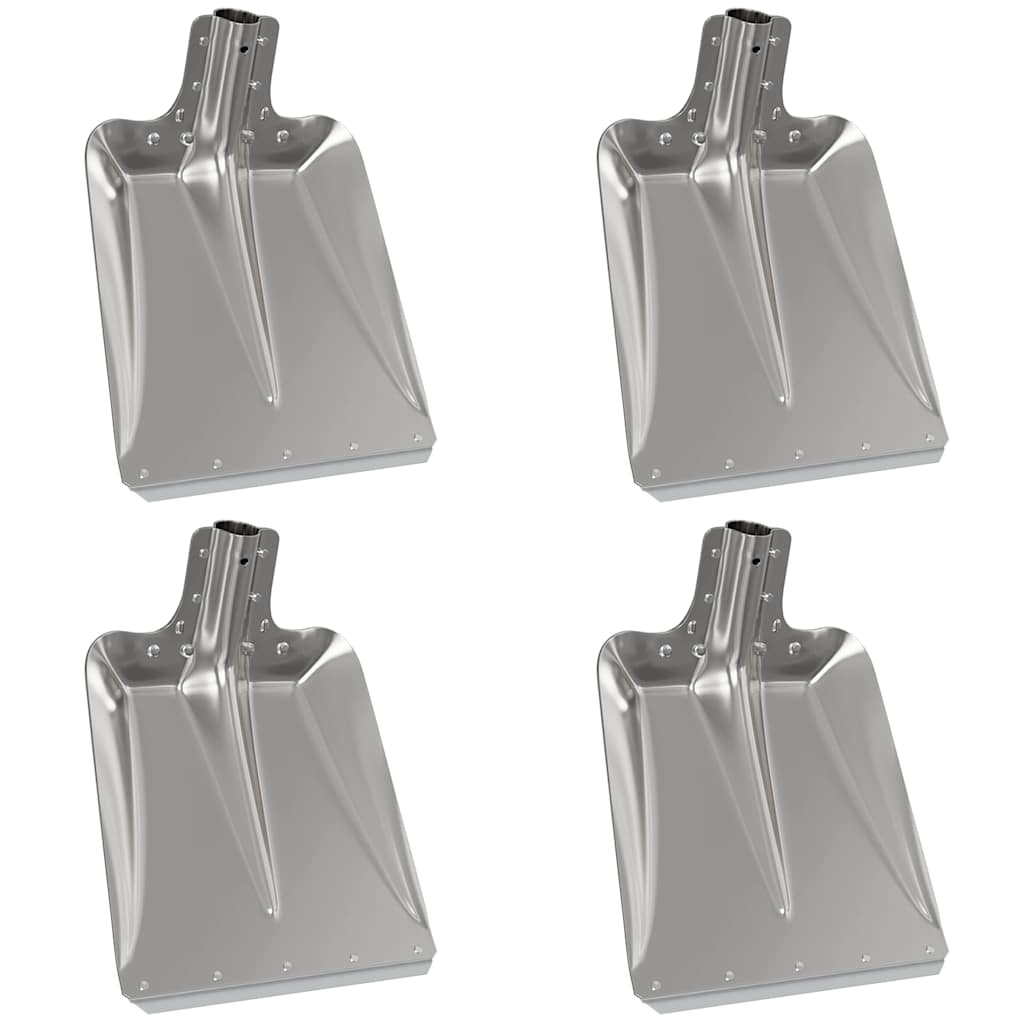 Vidaxl schep hoofd 4 pcs zilver 43 x 32,5 cm aluminium