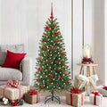 Vidaxl kerstbal set 61 st 150 led's warmwit ø 6 cm