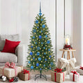 Vidaxl kerstbal set met 150 led 61 pcs blauw kunststof