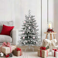 Vidaxl kerstbal set 40 pcs wit en roze kunststof