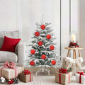 Vidaxl kerstbalset xl 15 pcs rood kunststof