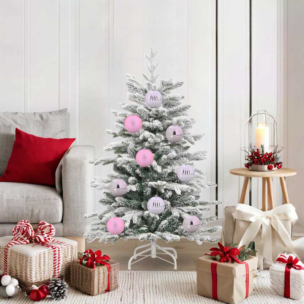 Vidaxl kerstbal set xl 15 st roze ø 10 cm kunststof