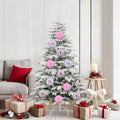 Vidaxl kerstbal set xl 9 pcs roze kunststof