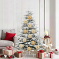 Vidaxl kerstbal set xl 9 pcs goud kunststof