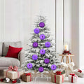 Vidaxl kerstbal set xl 9 st lila ø 15 cm kunststof