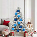 Vidaxl kerstbalset xl 9 pcs blauw kunststof