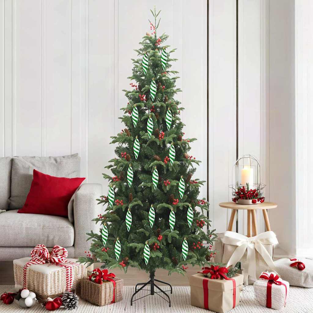 Vidaxl kerst spiralvorm bal 40 pcs groen kunststof