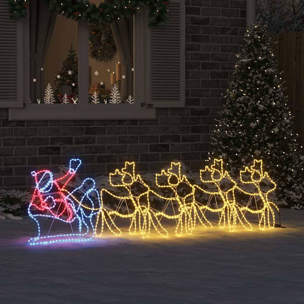 Vidaxl kerstversiering multikleur 69 x 79 cm pvc 1224 led's