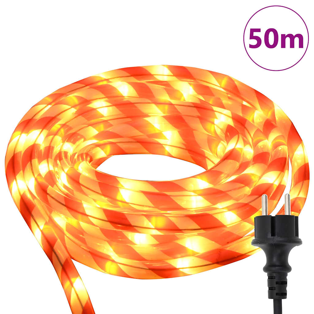 Vidaxl touwenlicht met 1200 led warmwit 50 m pvc