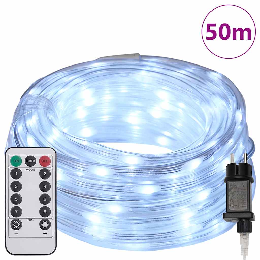 Vidaxl touwenlicht met 1200 led koud wit 50 m pvc