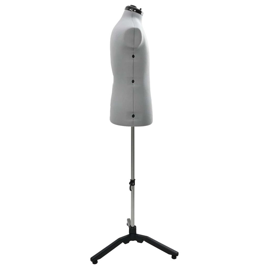 Vidaxl verstelbare jurk vorm vrouwelijk grijs 37.5-45.5 inch stof