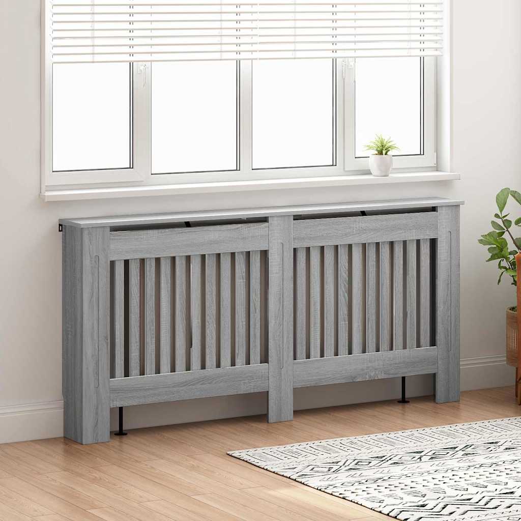 Vidaxl radiatorafdekking grijs sonoma 172 x 19 x 81,5 cm bewerkt hout