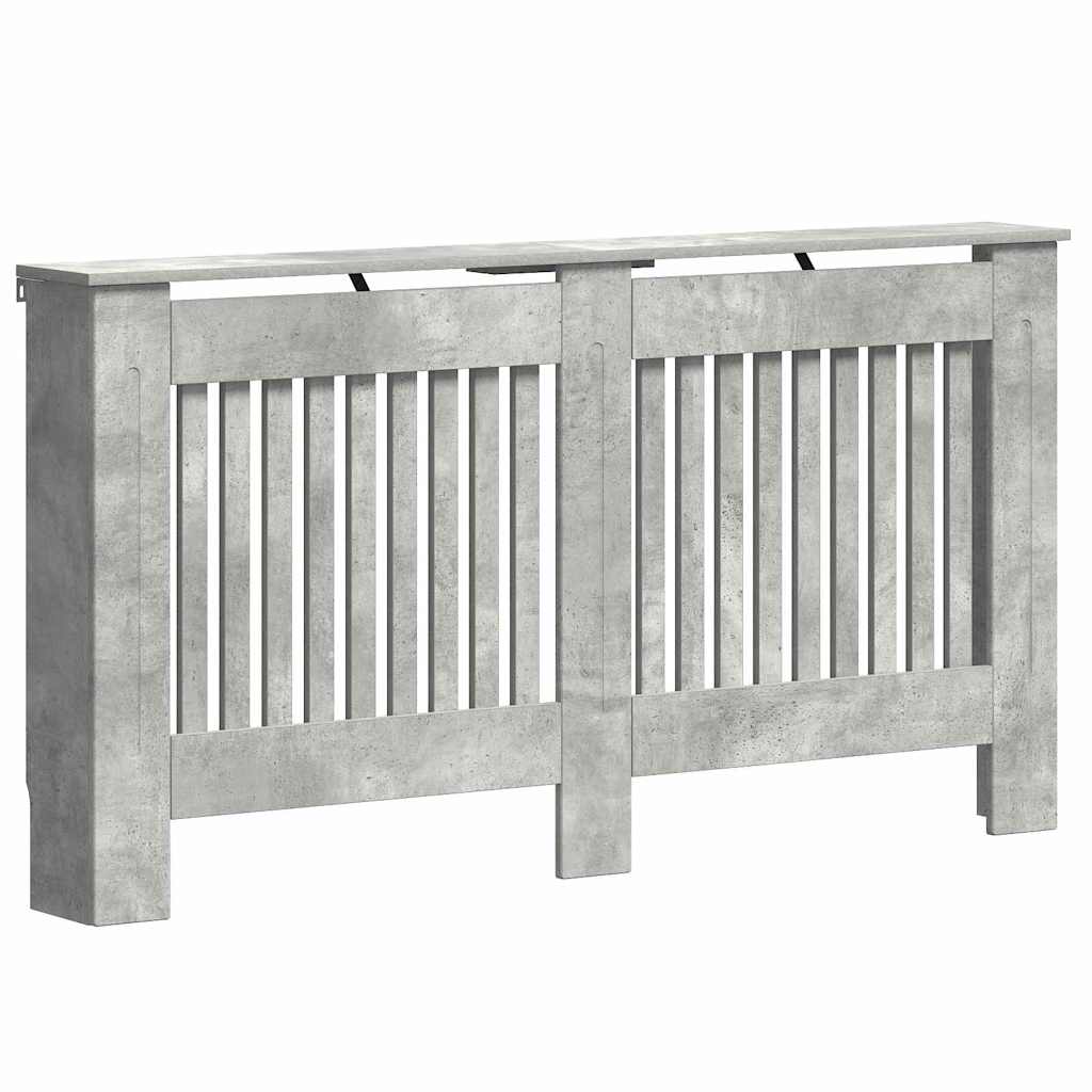 Vidaxl radiatorafdekking beton grijs 152 x 19 x 81,5 cm bewerkt hout