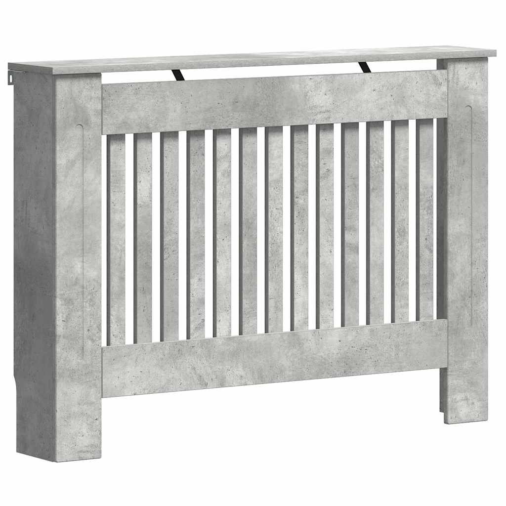 Vidaxl radiatorafdekking beton grijs 112 x 19 x 81,5 cm bewerkt hout