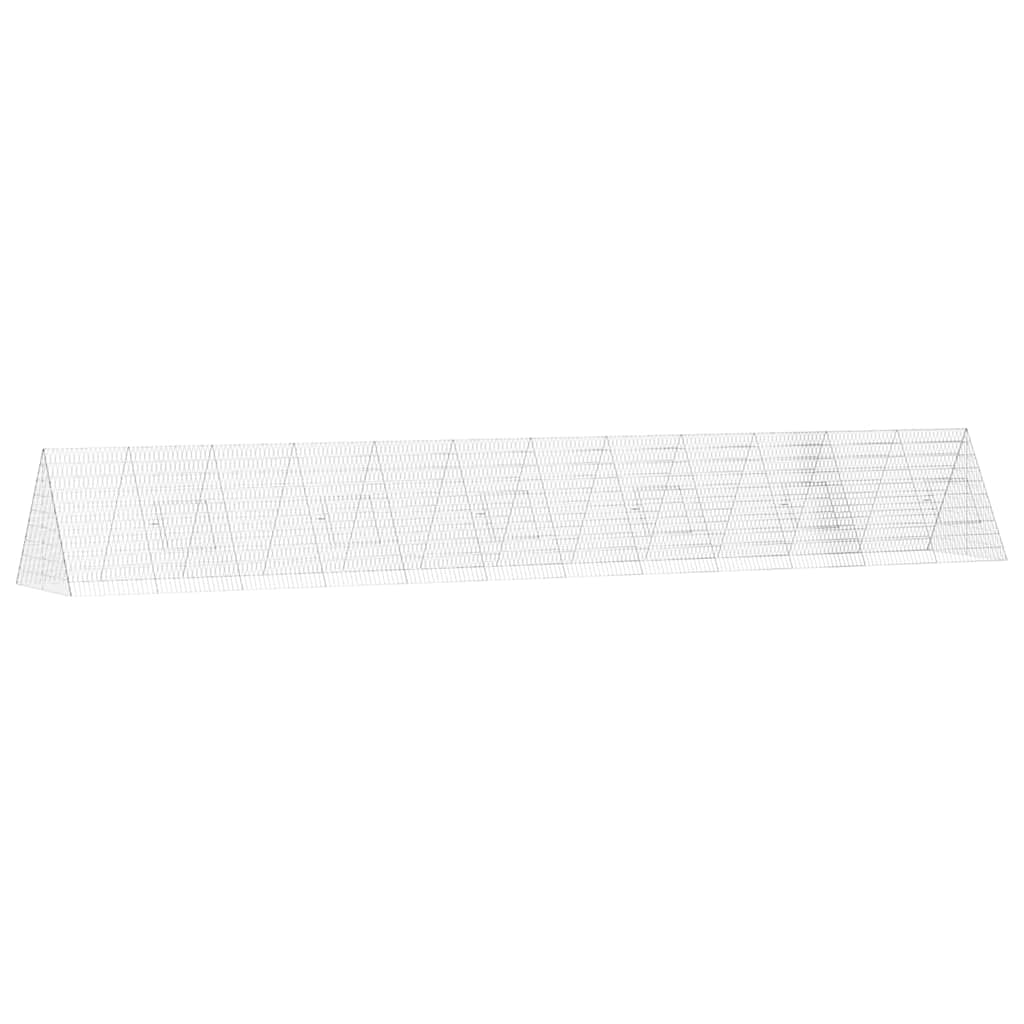 Vidaxl konijnenkooi zilver 215 x 100 x 85 cm gegalvaniseerd staal