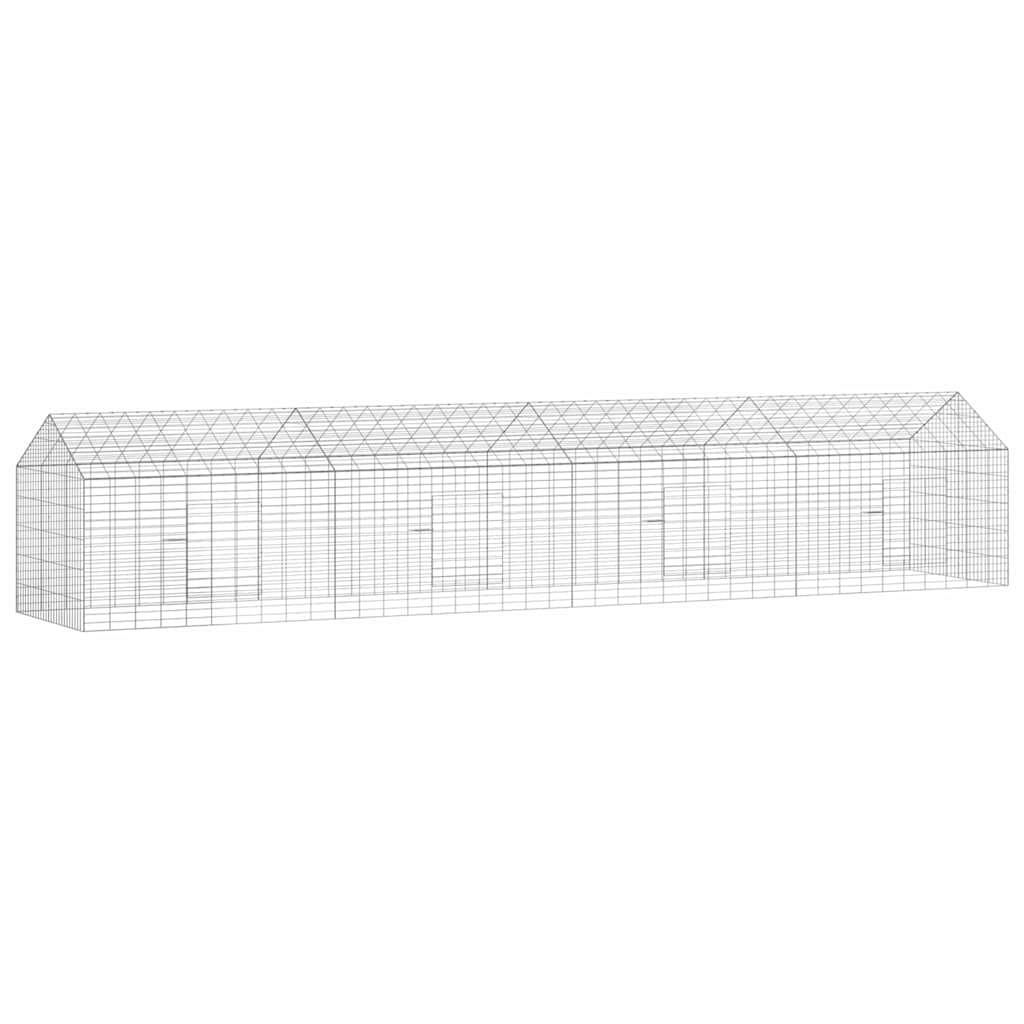 Vidaxl konijnenkooi zilver 400 x 78 x 78 cm gegalvaniseerd staal