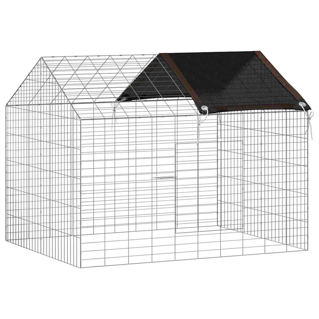 Vidaxl konijnenkooi zilver 400 x 78 x 78 cm gegalvaniseerd staal