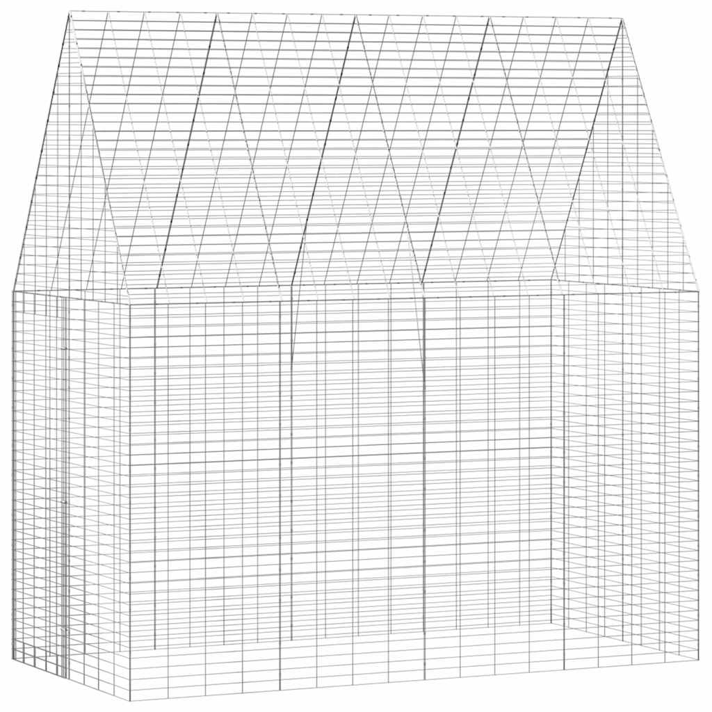 Vidaxl konijnenkooi zilver 400 x 100 x 210 cm gegalvaniseerd staal