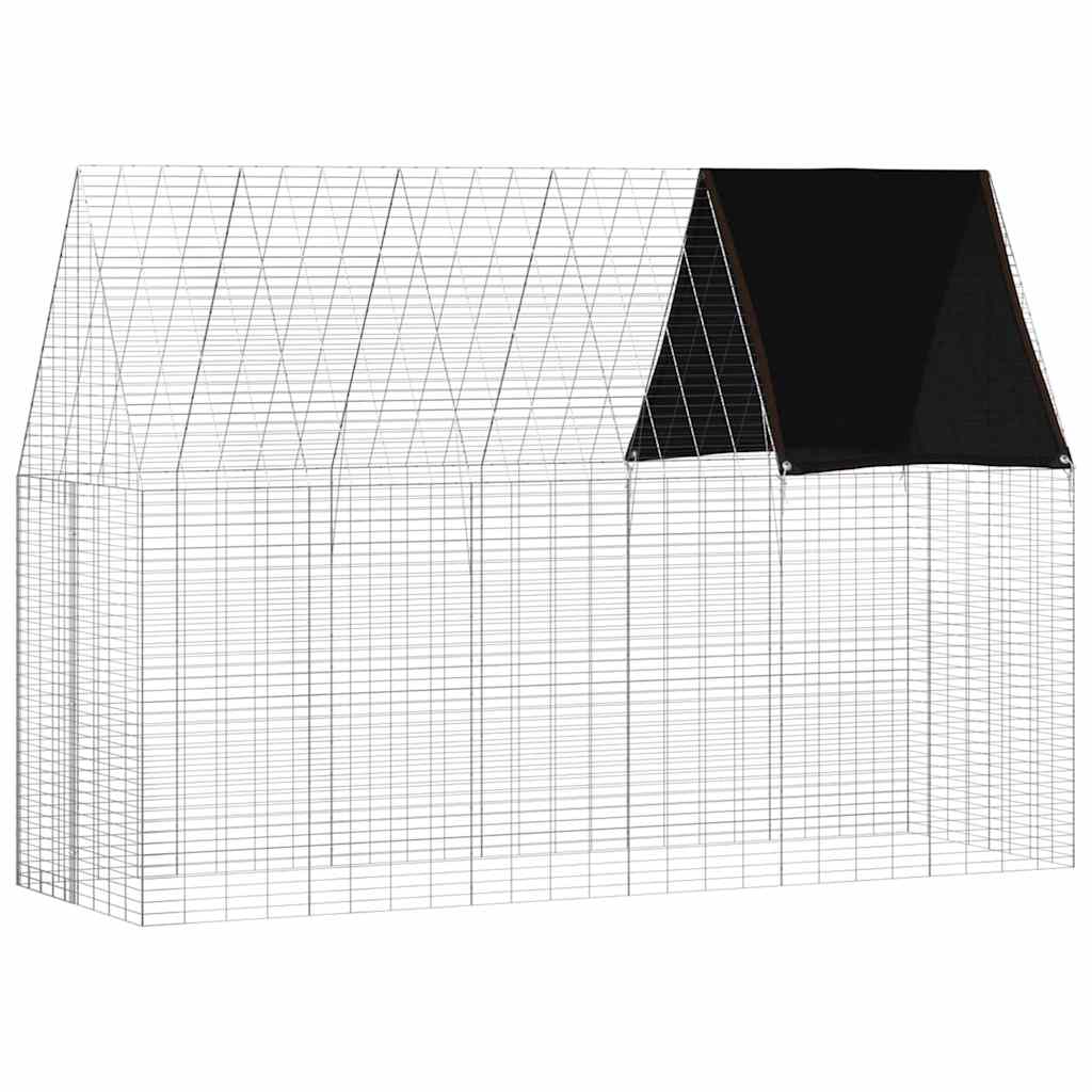 Vidaxl konijnenkooi zilver 300 x 100 x 210 cm gegalvaniseerd staal