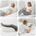 Vidaxl beenkussen wit 68 x 40 x 18 cm