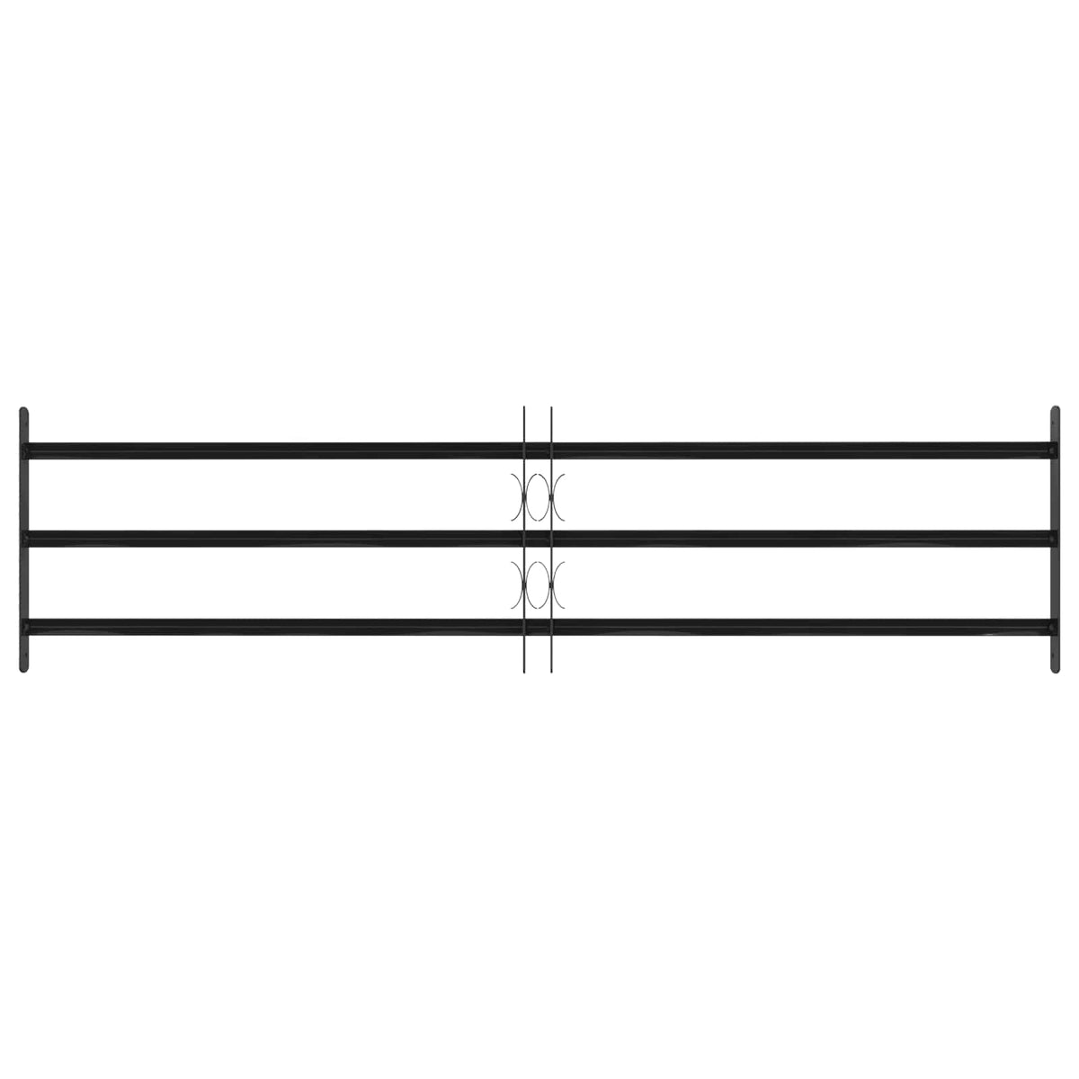 Vidaxl raam beveiligingsgrill 174 x 45 cm gegalvaniseerd staal