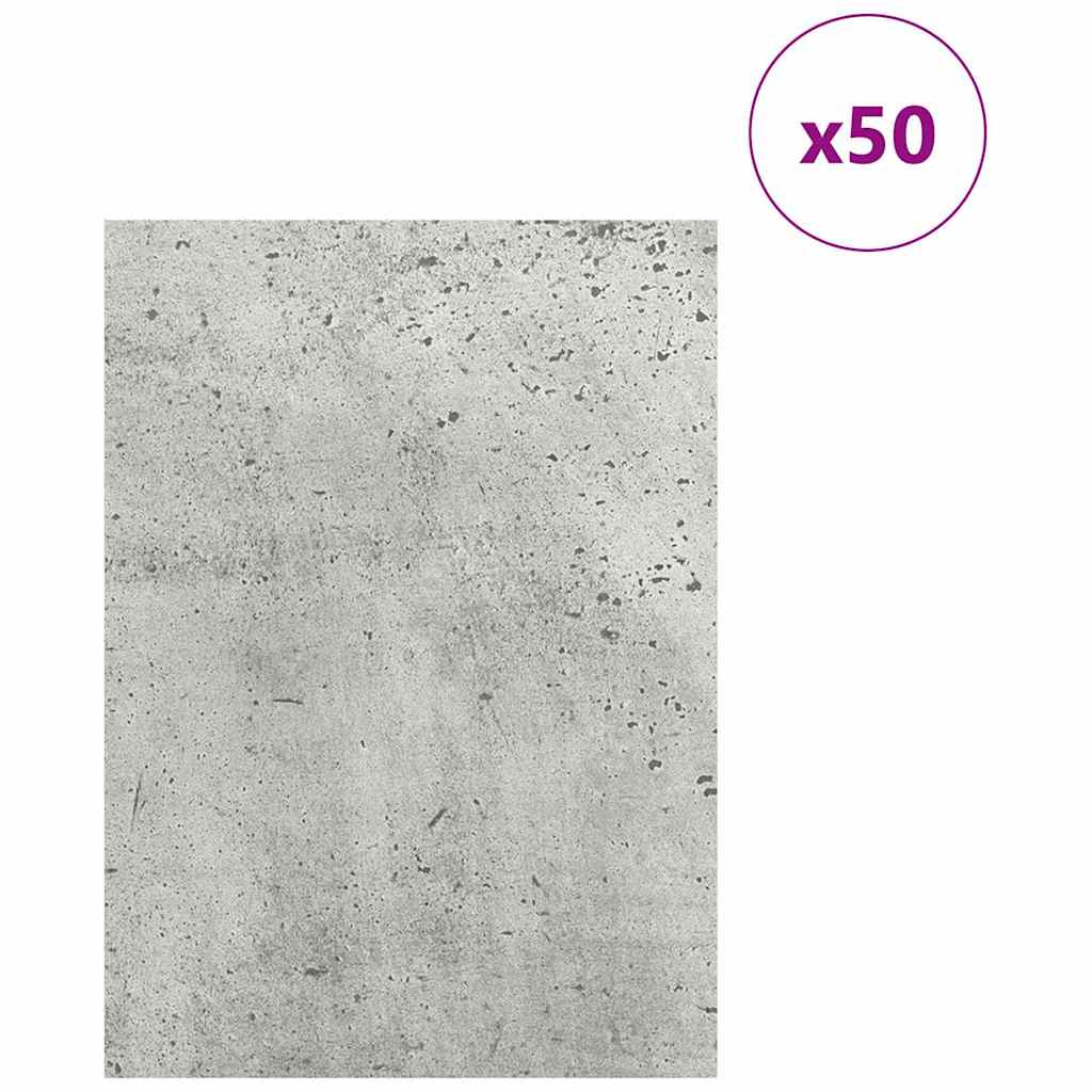 Vidaxl decorpanelen 50 pcs beton grijs 15 x 21 x 0.27 cm bewerkt hout