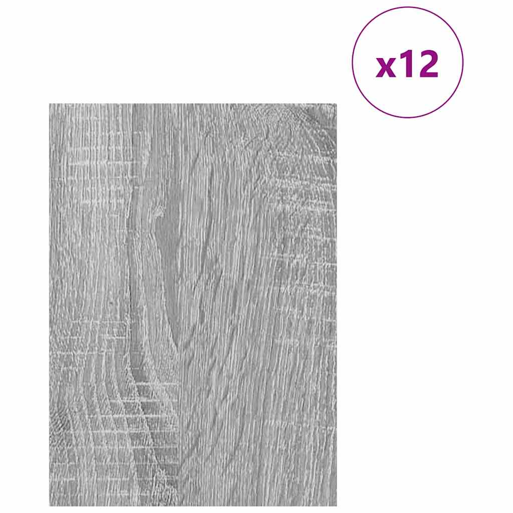 Vidaxl decorpanelen 12 pcs grijs sonoma 15 x 21 x 0.27 cm bewerkt hout