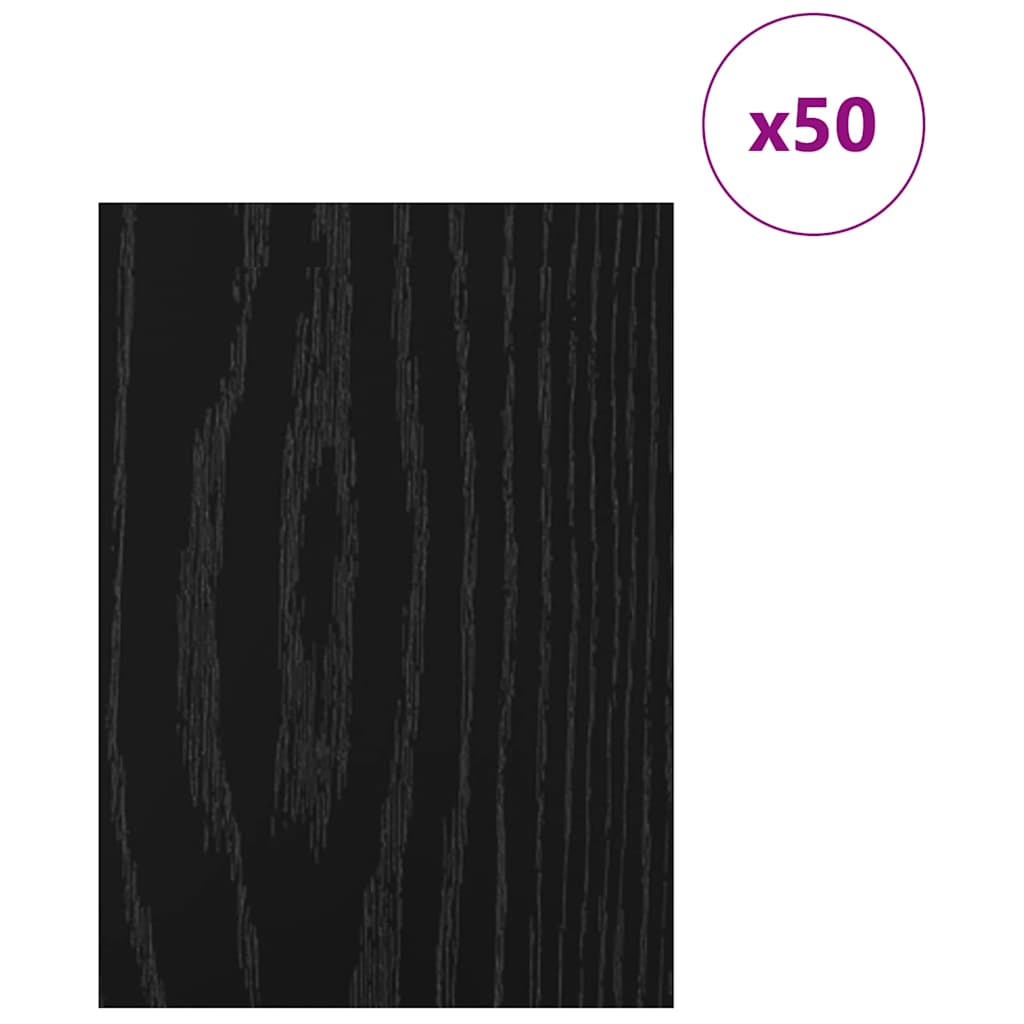 Vidaxl decorpanelen 50 pcs zwart eiken 21 x 30 x 0,27 cm bewerkt hout