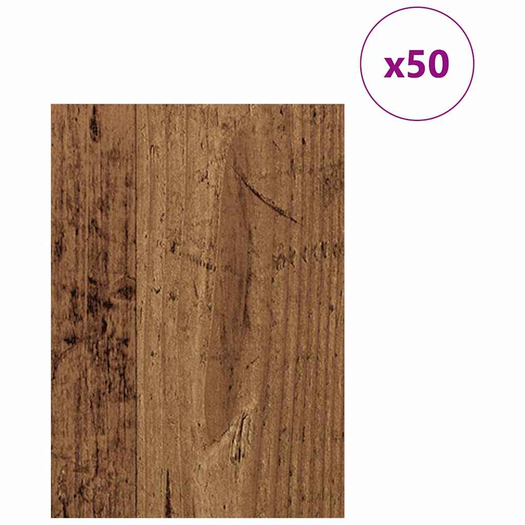 Vidaxl decorpanelen 50 pcs oudhout 21 x 30 x 0,27 cm bewerkt hout