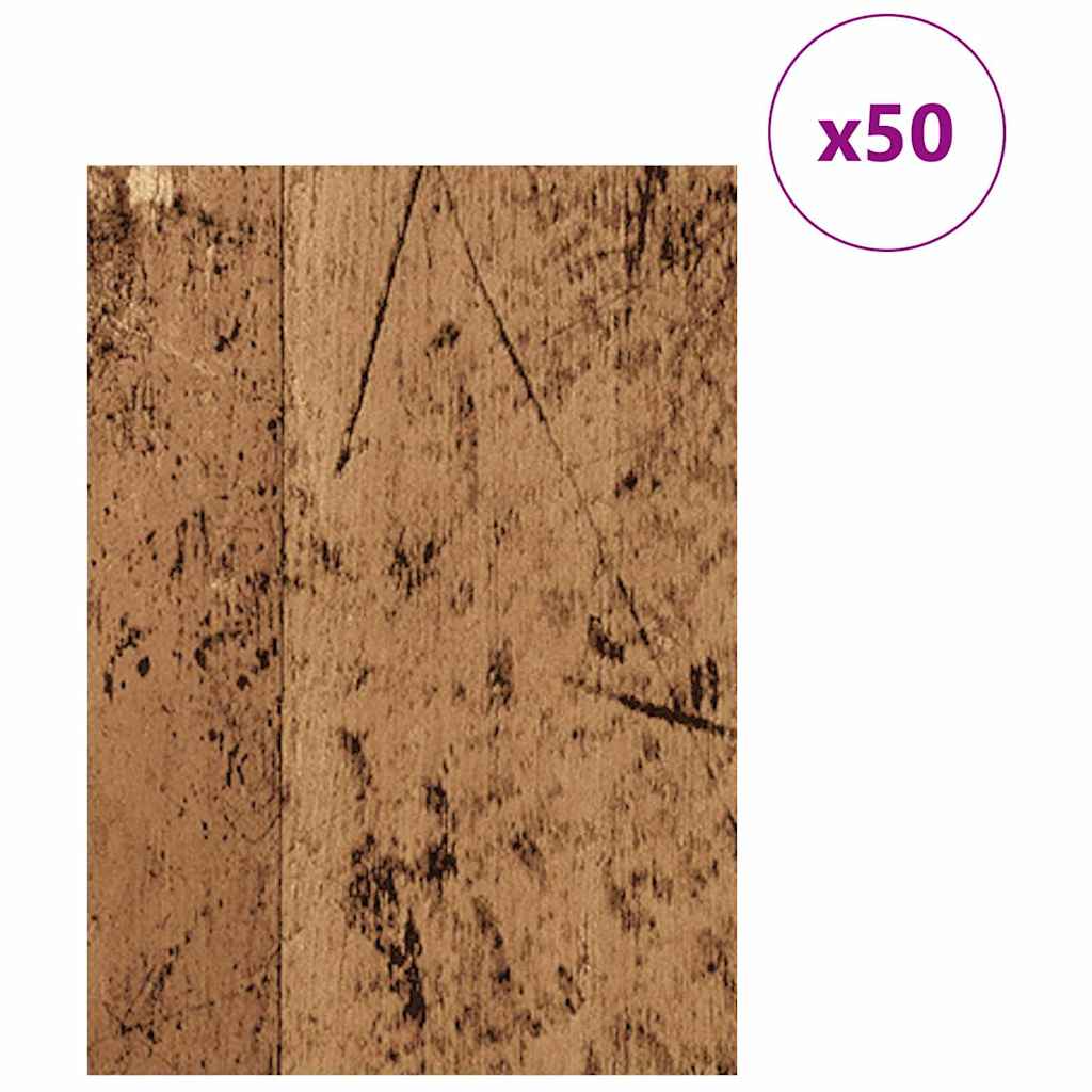 Vidaxl decorpanelen 50 pcs oudhout 30 x 42 x 0.27 cm bewerkt hout