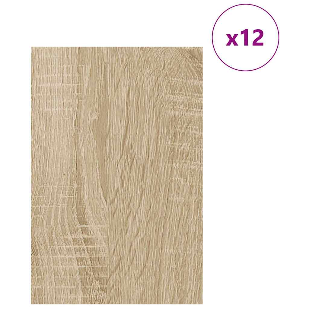Vidaxl decorpanelen 12 pcs sonoma eiken 40 x 60 x 0.27 cm bewerkt hout