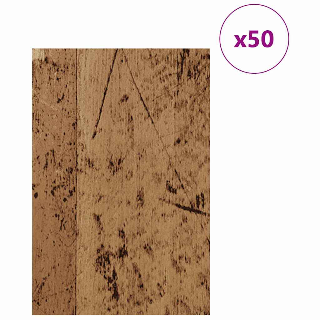 Vidaxl decorpanelen 50 pcs oudhout 40 x 60 x 0.27 cm bewerkt hout