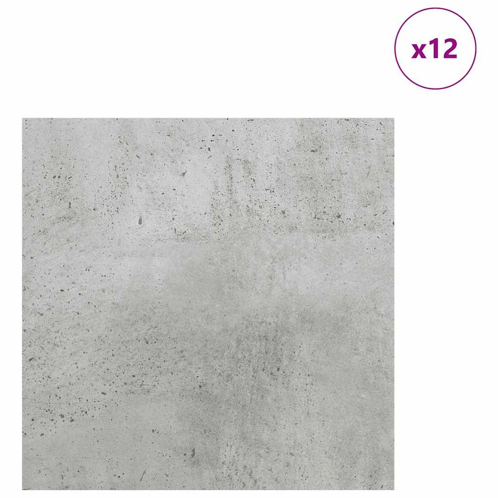 Vidaxl decorpanelen 12 pcs beton grijs 30 x 30 x 0,27 cm bewerkt hout