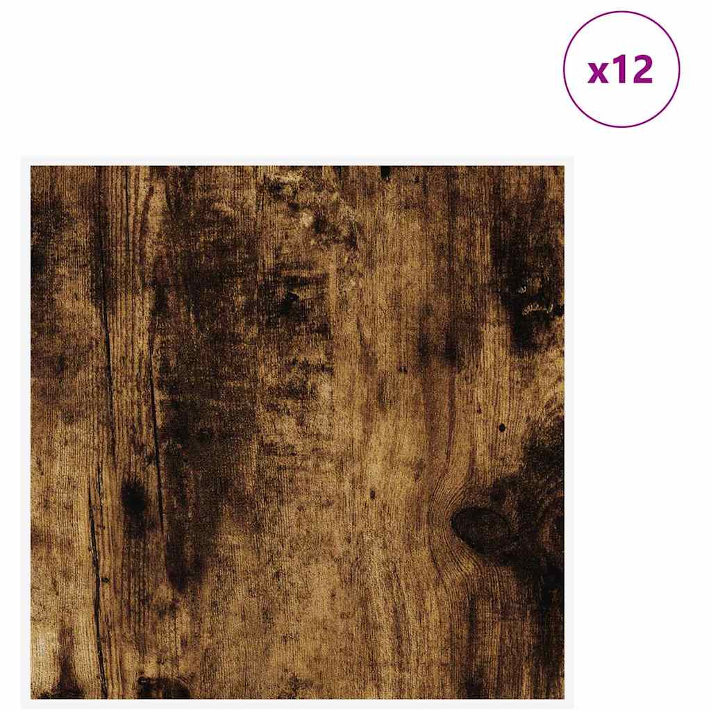 Vidaxl decorpanelen 12 pcs gerookt eiken 30 x 30 x 0,27 cm