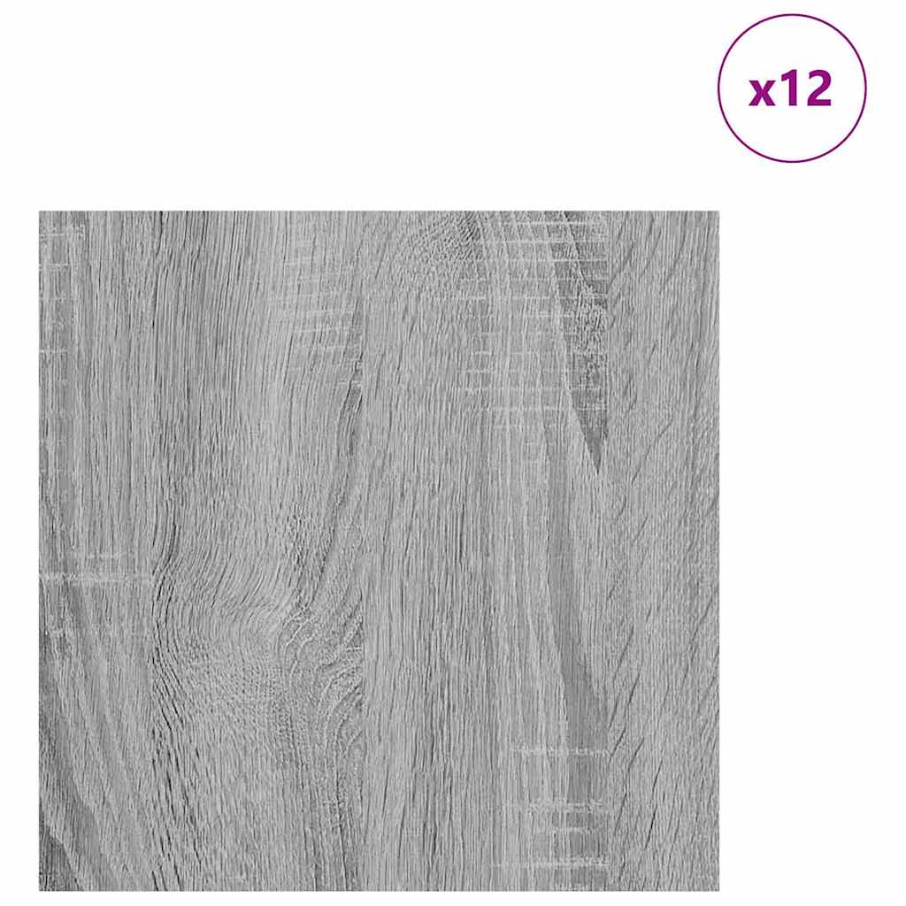 Vidaxl decorpanelen 12 pcs grijs sonoma 30 x 30 x 0,27 cm bewerkt hout