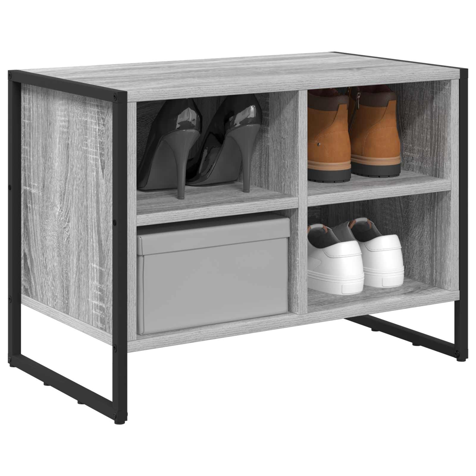 Vidaxl schoenenkast grijs sonoma 60 x 35 x 44 cm bewerkt hout