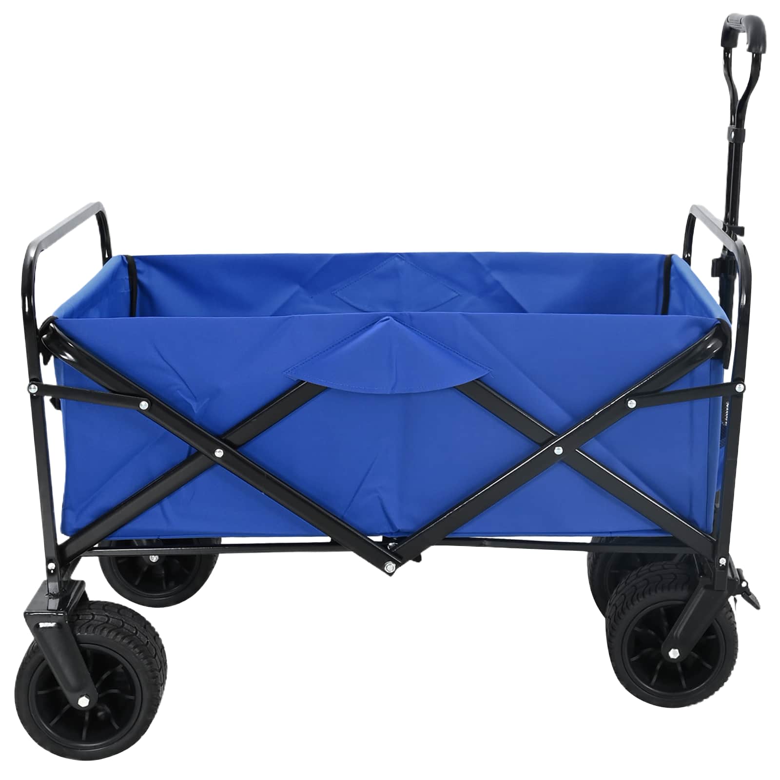 Vidaxl vouwbare handtrolley blauw 89 x 63 x 96 cm staal en oxford stof