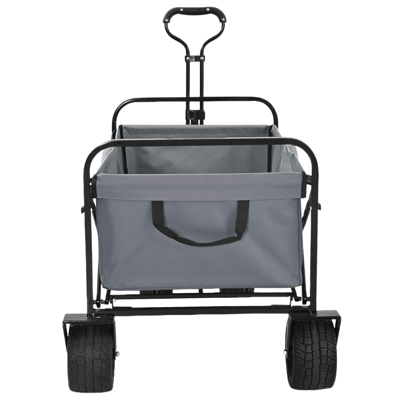Vidaxl vouwbare handtrolley grijs 89 x 63 x 96 cm staal en oxford stof