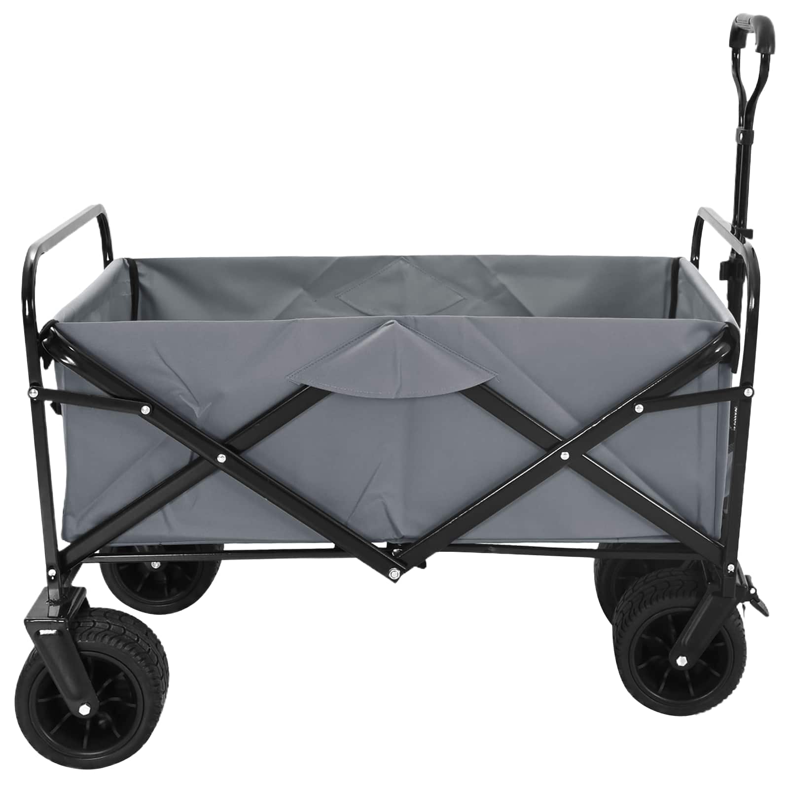 Vidaxl vouwbare handtrolley grijs 89 x 63 x 96 cm staal en oxford stof