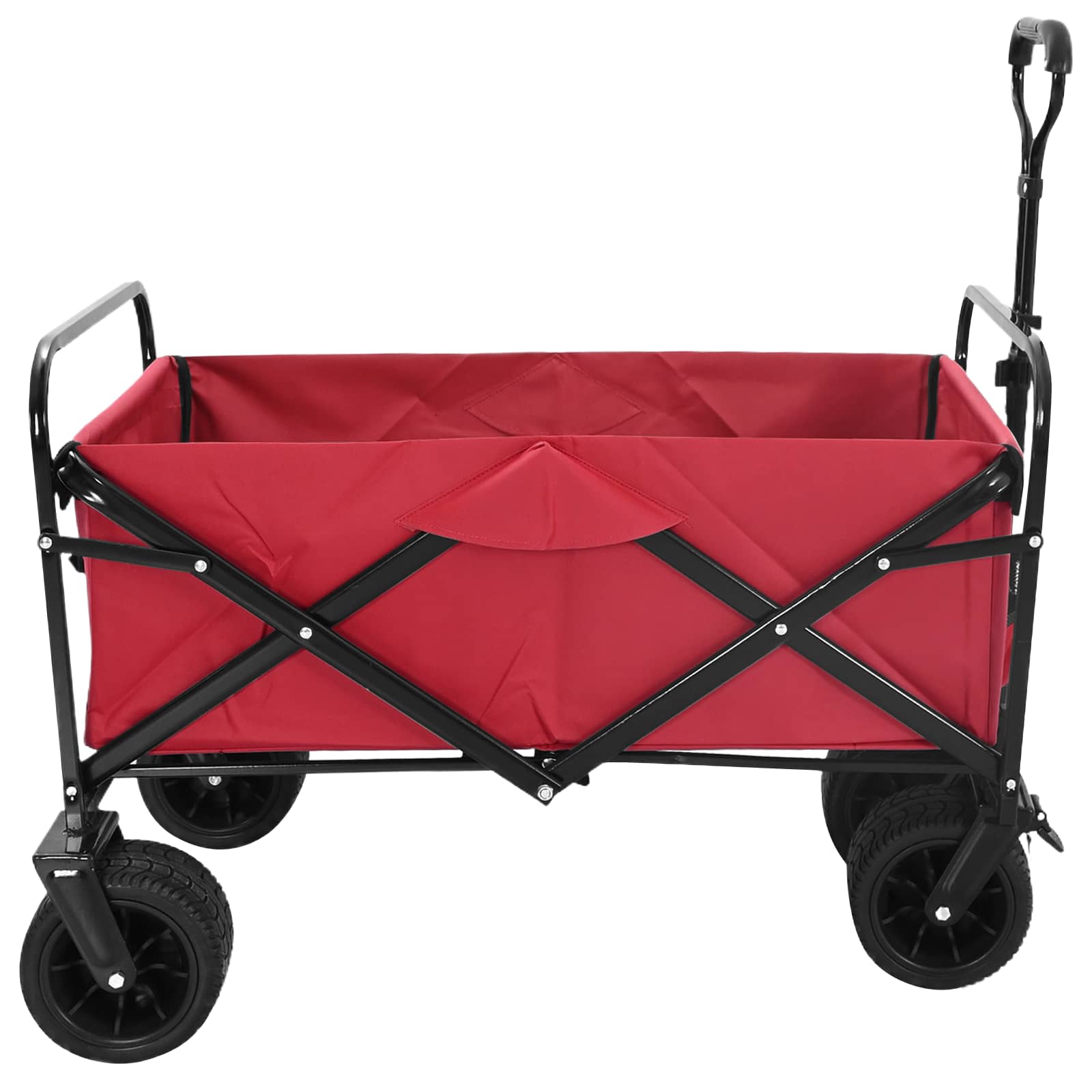 Vidaxl vouwbare handtrolley rood 89 x 63 x 96 cm staal en oxford stof