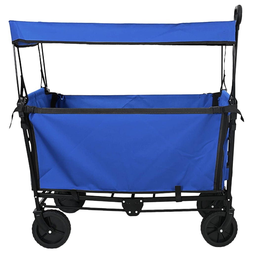 Vidaxl vouwbare handtrolley zwart 105 x 56.5 x 116 cm oxford stof