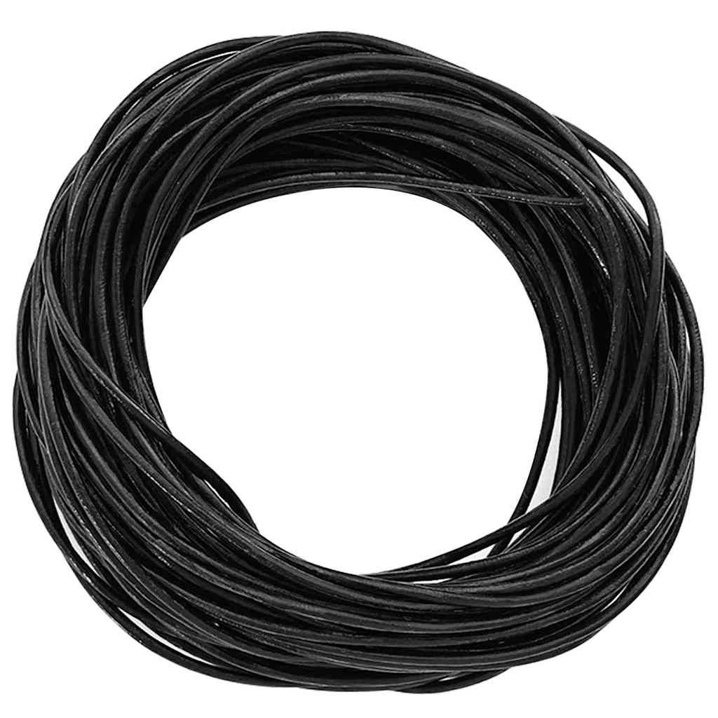 Vidaxl leren koord zwart ø1,5 mm x 50 m leer