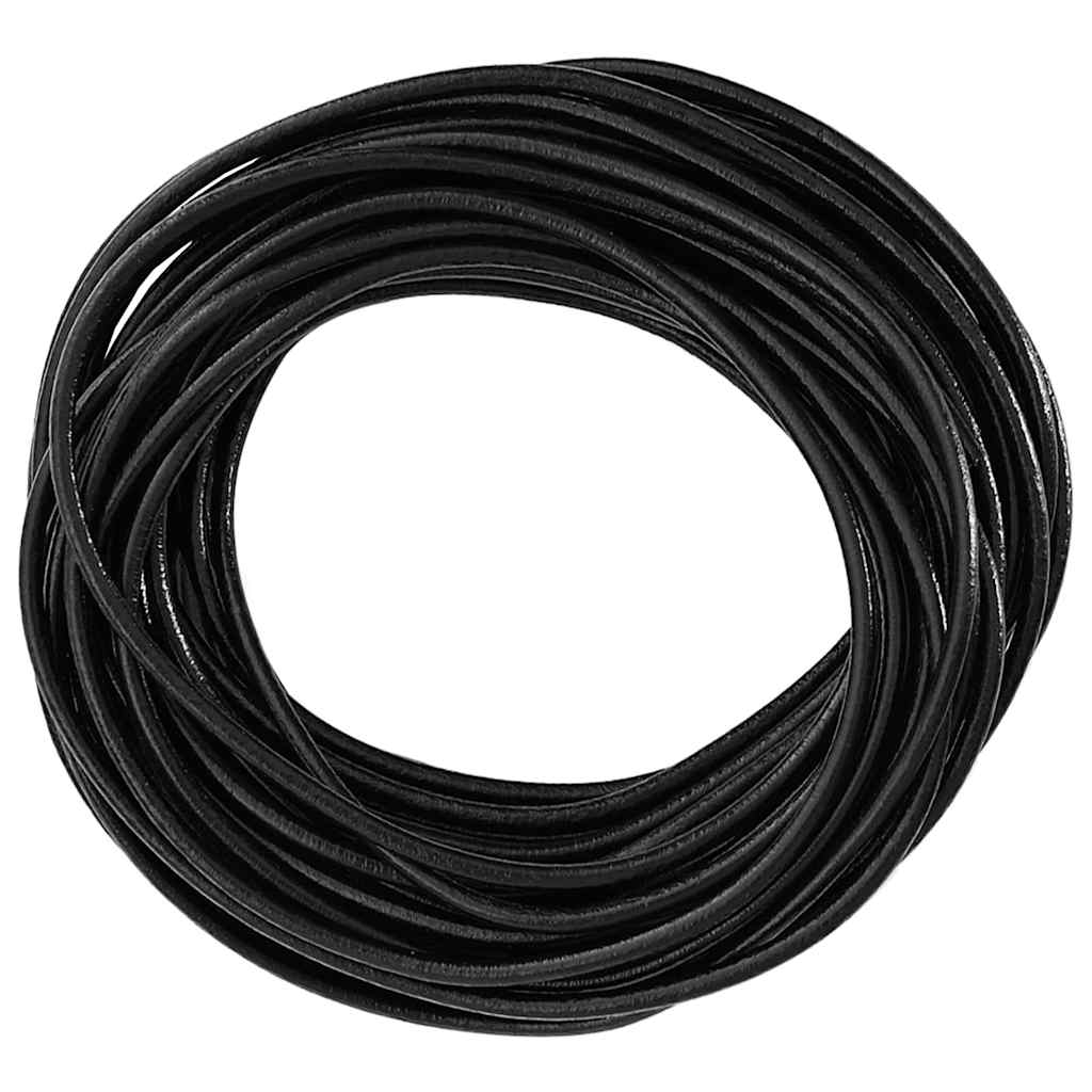 Vidaxl leren koord zwart ø3 mm x 50 m leer